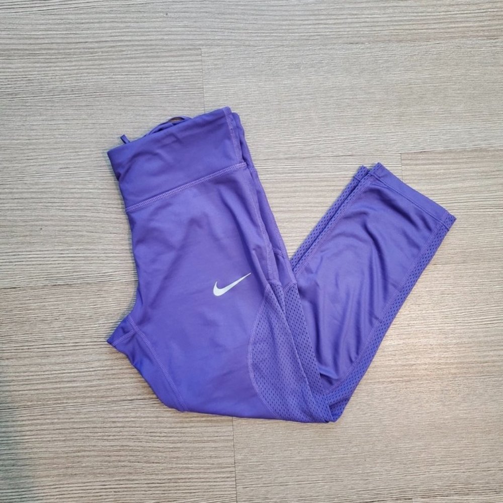 Nike Womens Power Racer Running Capri Tight Fit Leggings